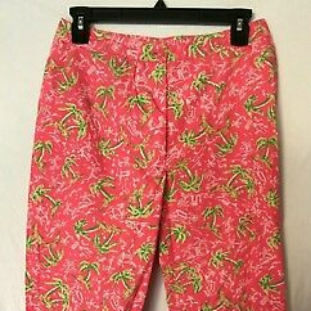 Lilly Pulitzer Palm Tree Capris Size 4